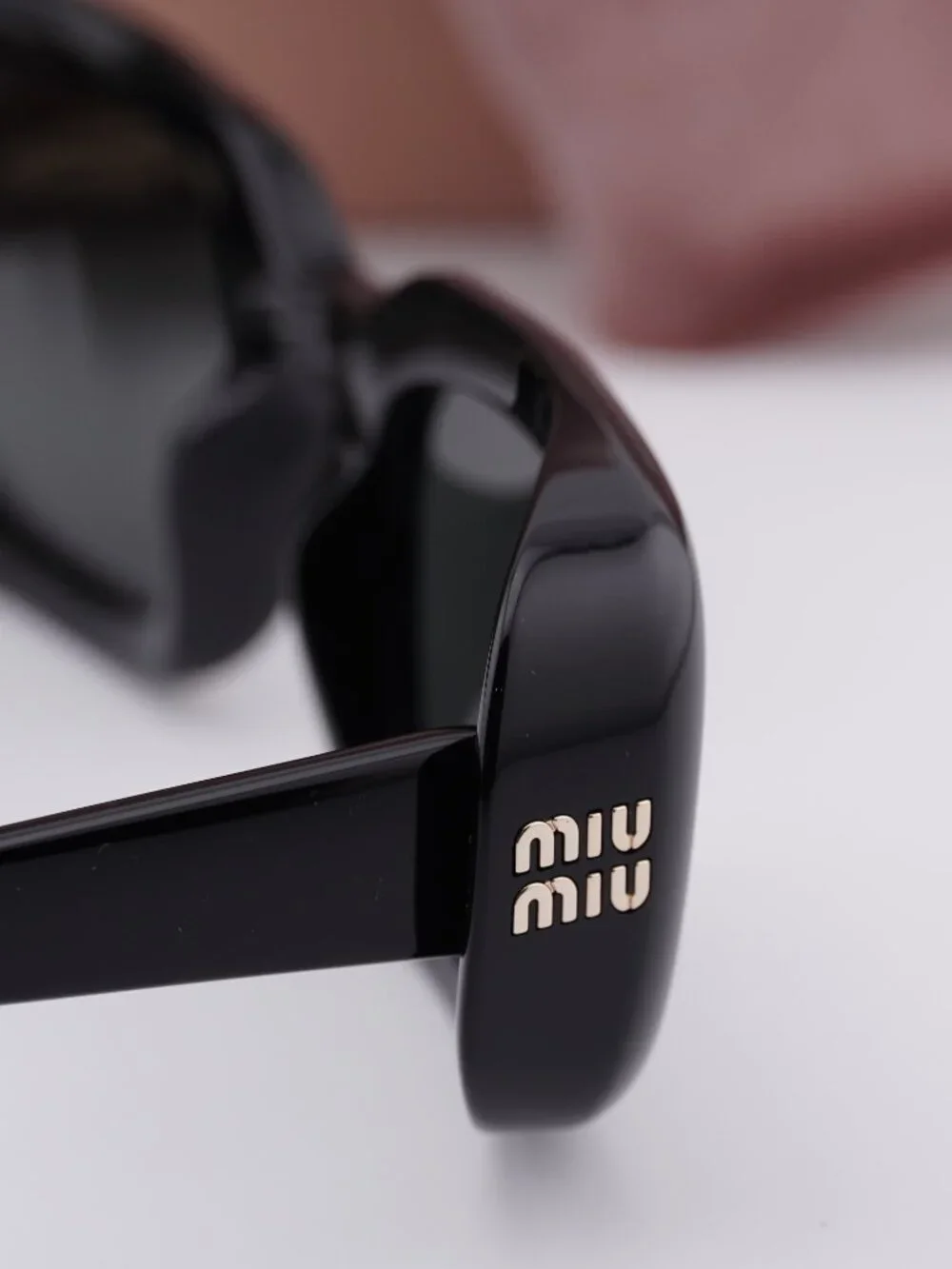 Miu Miu MUB13S 16K08Z Rectangle Sunglasses – Black\Dark Grey